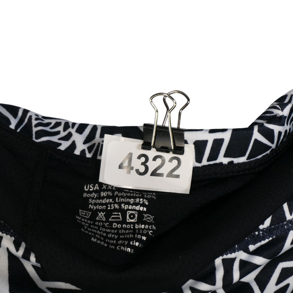 Stretchy Artsy Mini Skort Womens Size XXL Skirt Shorts Zippered Pocket Geometric - Picture 9 of 9